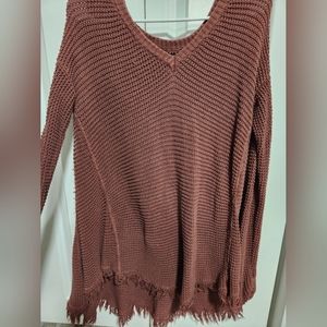 Waffle Knit Long Sleeve Tunic
